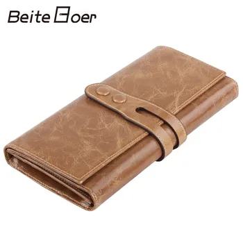 Beite Boer Genuine leather women long wallets,oil wax vintage design solid color purse,lady's clutch bag and card holder
Beite Boer Genuine leather women long wallets,oil wax vintage design solid color purse,lady's clutch bag and card holder