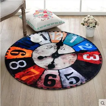 Creative Retro Clock printed colorful Carpet Non-slip Floor Mat Indoor Entrance Doormat round area Rug for Living Room Bedroom
Creative Retro Clock printed colorful Carpet Non-slip Floor Mat Indoor Entrance Doormat round area Rug for Living Room Bedroom
