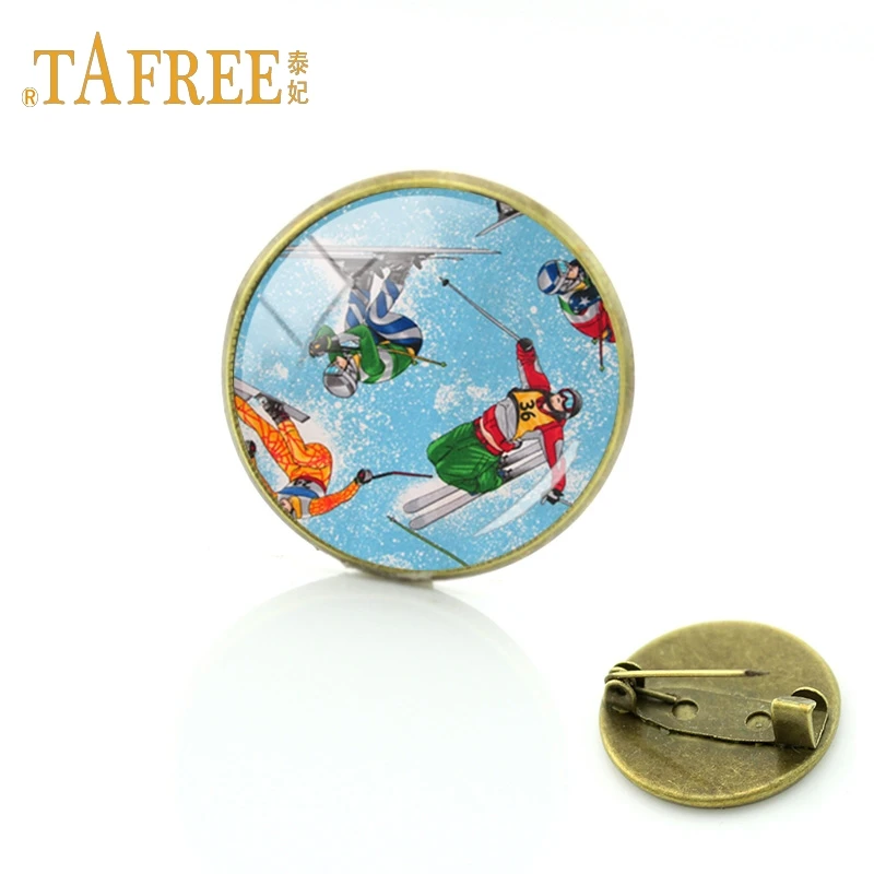 TAFREE Outdoor Sports Ski Competition Brooch Antique Bronze Plated for Outdoor enthusiasts commemorative brooch jewelry SG54
TAFREE Outdoor Sports Ski Competition Brooch Antique Bronze Plated for Outdoor enthusiasts commemorative brooch jewelry SG54