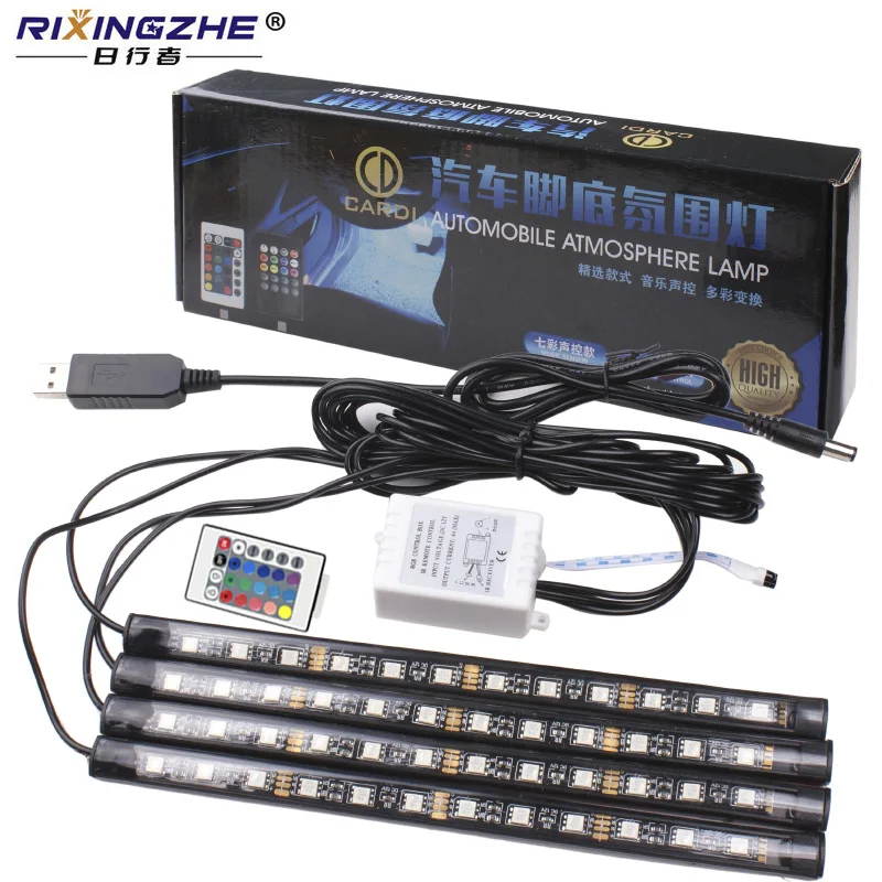 Four-in-one remote control USB 12led socket car colorful atmosphere light car interior lights indoor lights can change light
Four-in-one remote control USB 12led socket car colorful atmosphere light car interior lights indoor lights can change light