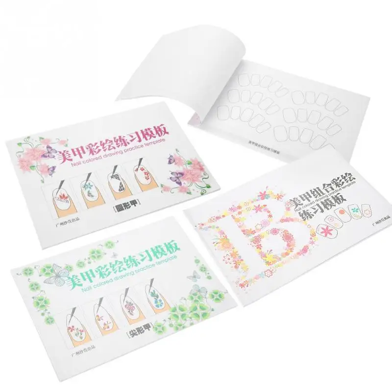New Nail Art Practice Paper Book Colored Drawing Painting Practice Template Manicure Nail Art Tools
New Nail Art Practice Paper Book Colored Drawing Painting Practice Template Manicure Nail Art Tools