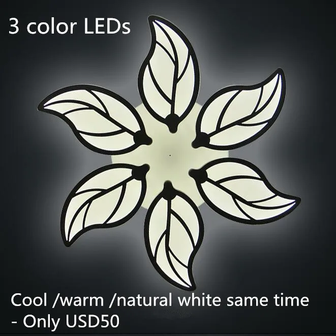 Promotion White Modern Led Ceiling Lights For Living Study Bedroom Decoration Ceiling Lamp Fixtures Leaf shape 6 heads Dia530MM
Promotion White Modern Led Ceiling Lights For Living Study Bedroom Decoration Ceiling Lamp Fixtures Leaf shape 6 heads Dia530MM