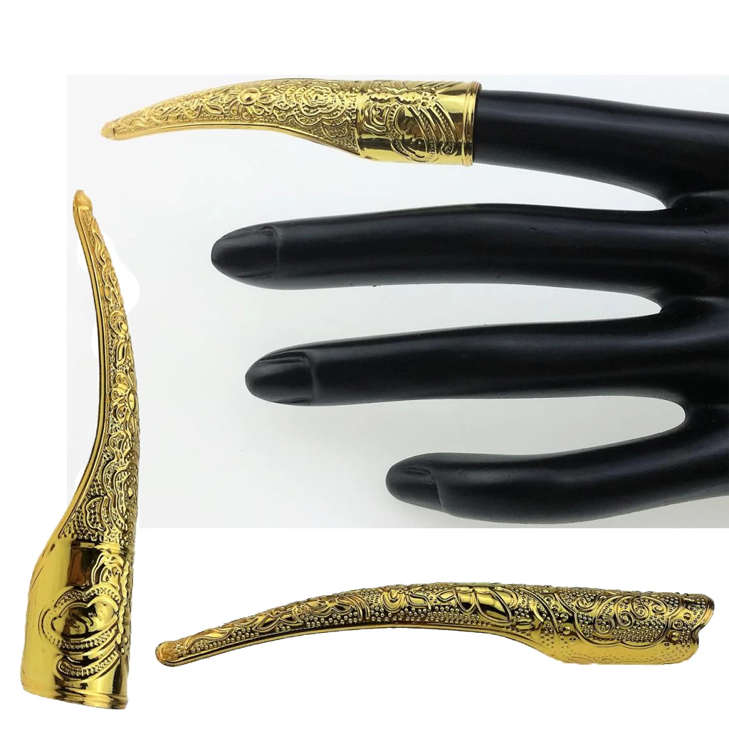 Chinese Ancient Punk Antique Gold Claw Bend Nail Ring Knuckle Fingernail Ring Queen Fancy Dress Costume Party Prop
Chinese Ancient Punk Antique Gold Claw Bend Nail Ring Knuckle Fingernail Ring Queen Fancy Dress Costume Party Prop