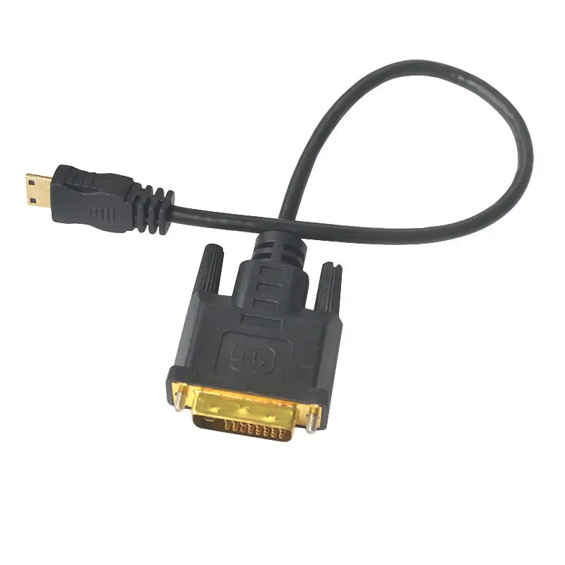 DANSPEED 30 см 11 8 "позолоченный мини HDMI к DVI D 24 + 1 Pin цифровой кабель для HDTV планшета