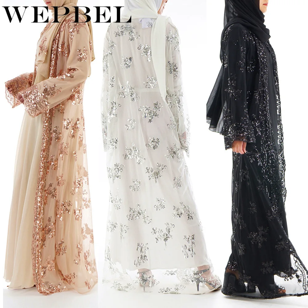 WEPBEL Muslim Long Dress Fashion Abaya Embroidery Kimono Lace Casual Cardigan Ramadan Islamic Muslimah Clothes
WEPBEL Muslim Long Dress Fashion Abaya Embroidery Kimono Lace Casual Cardigan Ramadan Islamic Muslimah Clothes