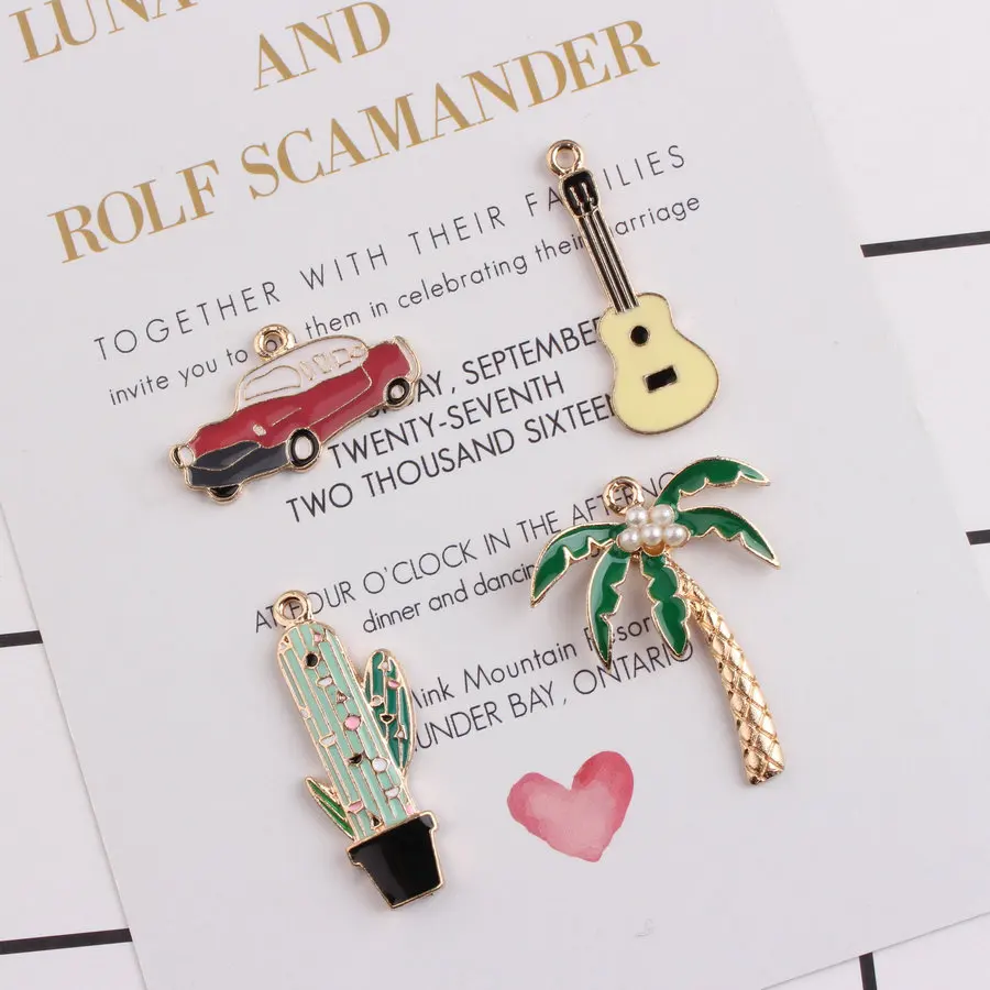 10pcs DIY Alloy metal enamel taxi car charms, fashion coconut tree cactus guitar pendants for bracelet earrings jewelry making
10pcs DIY Alloy metal enamel taxi car charms, fashion coconut tree cactus guitar pendants for bracelet earrings jewelry making