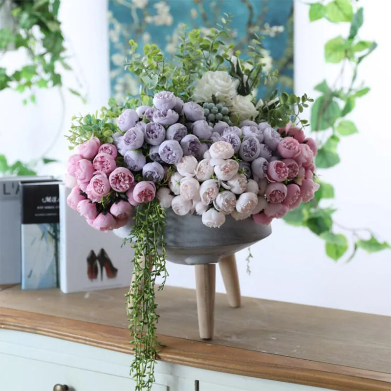 27 heads/1 bundle tea roses bouquet for Christmas home wedding decoration fake plants artificial flowers
27 heads/1 bundle tea roses bouquet for Christmas home wedding decoration fake plants artificial flowers