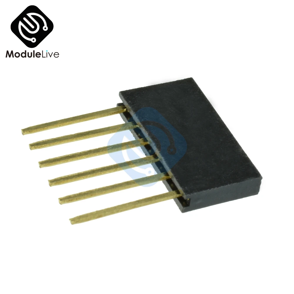 10pcs 6 Pin Single Row Stackable Shield Female Header 2.54mm 2.54 mm Pitch 6 Pins for Arduino
10pcs 6 Pin Single Row Stackable Shield Female Header 2.54mm 2.54 mm Pitch 6 Pins for Arduino