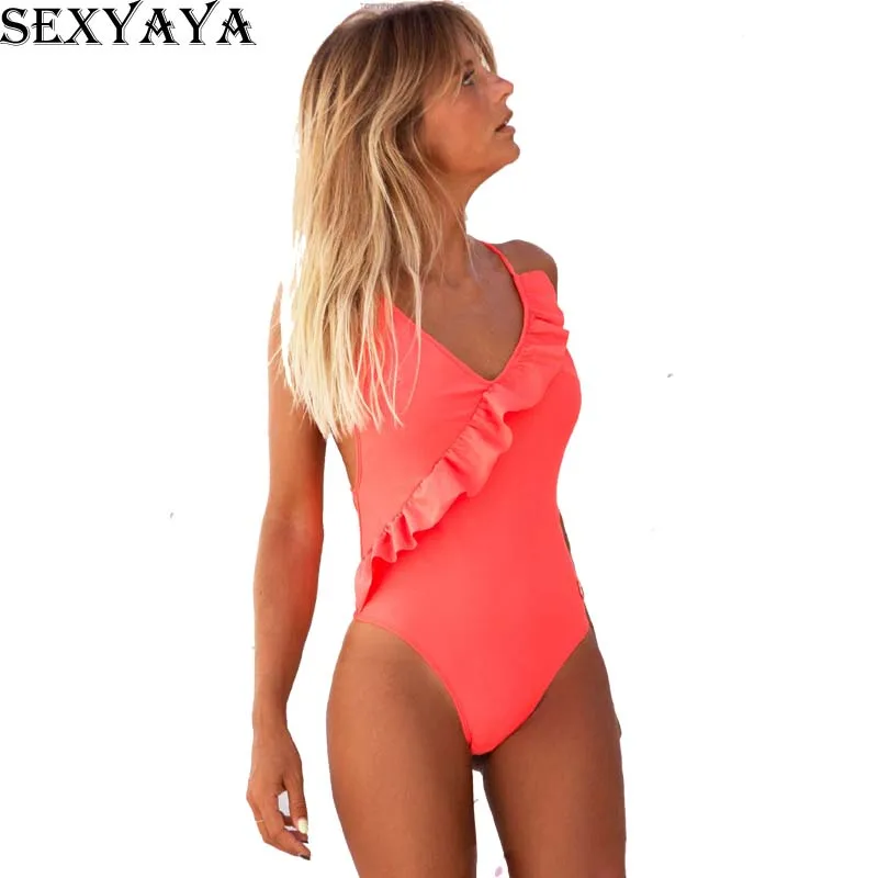 2018 Sexy Ruffles New One Piece Swimsuit Women Fused Swimwear Female Bather Thong Backless Monokini Beach Bathing Suit female
2018 Sexy Ruffles New One Piece Swimsuit Women Fused Swimwear Female Bather Thong Backless Monokini Beach Bathing Suit female