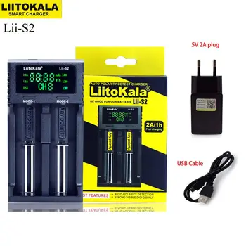 Liitkala Lii-S4 S2 S1 402 202 100 Charger 3.7V 18650 18350 21700 20700B 20700 14500 26650 1.2V AA AAA NiMH Smart Charger+5V Plug
Liitkala Lii-S4 S2 S1 402 202 100 Charger 3.7V 18650 18350 21700 20700B 20700 14500 26650 1.2V AA AAA NiMH Smart Charger+5V Plug