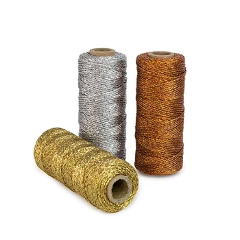 5PCS 100m Metallic Gold / Silver Bakers Twine Spool 3-Ply for DIY Crafts Arts or Gift Wrapping Rose Gold
5PCS 100m Metallic Gold / Silver Bakers Twine Spool 3-Ply for DIY Crafts Arts or Gift Wrapping Rose Gold