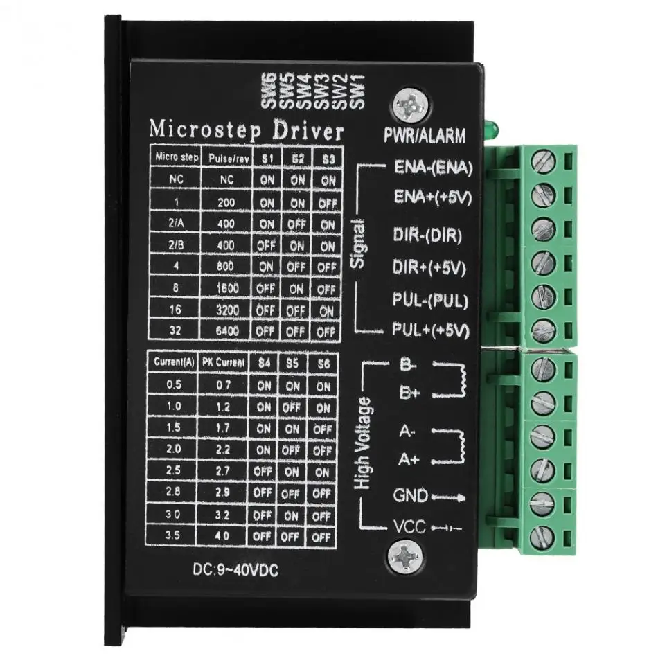 160W Stepper Motor Driver Step Controller Module Board 32 Microstep DC 9-40V 0.5-4A
160W Stepper Motor Driver Step Controller Module Board 32 Microstep DC 9-40V 0.5-4A