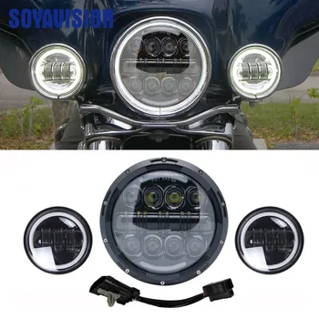 Motorcycle Accessories 7 inch Motor Projector LED Headlight with 4.5" Auxiliary Fog Light for Touring Trike
Motorcycle Accessories 7 inch Motor Projector LED Headlight with 4.5" Auxiliary Fog Light for Touring Trike