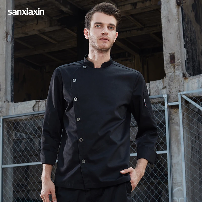 Long Sleeves Restaurant Uniform Breathable Solid Black Color Food Service Cafe Waiter Work Wear Chef Jackets Uniforms Aprons
Long Sleeves Restaurant Uniform Breathable Solid Black Color Food Service Cafe Waiter Work Wear Chef Jackets Uniforms Aprons