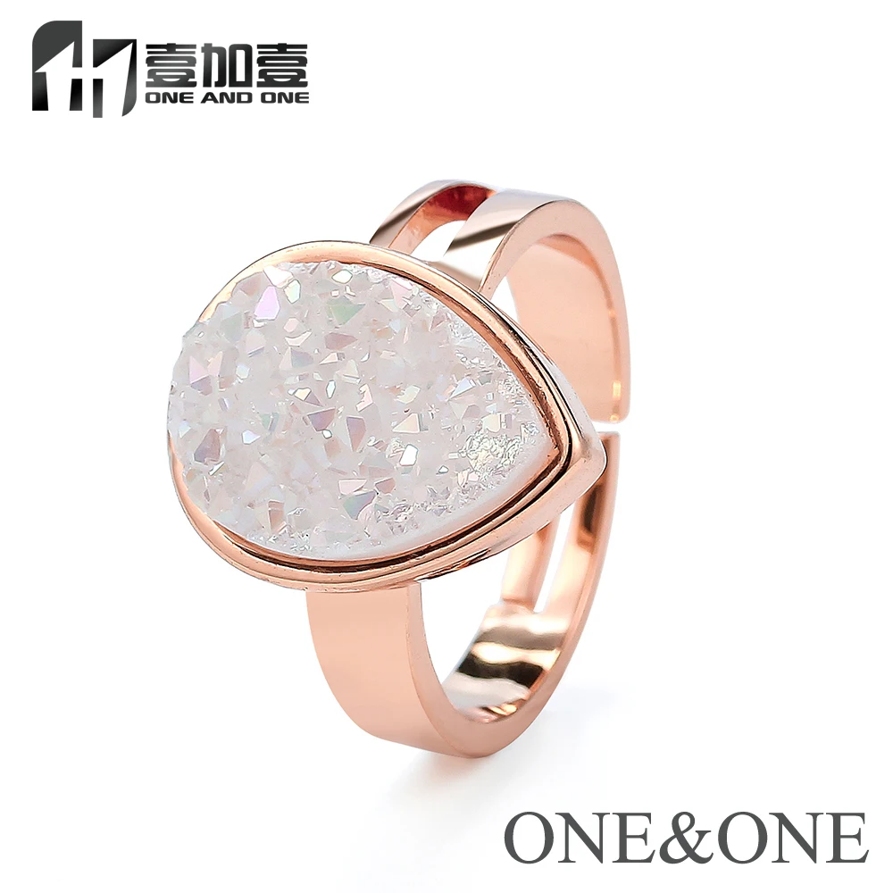 EYIKA 2019 new arrival Fashion jewelry 13 colors opal Drusy Ring Pear Shape 10x14mm Natural Druzy Teardrop Rings women jewelry
EYIKA 2019 new arrival Fashion jewelry 13 colors opal Drusy Ring Pear Shape 10x14mm Natural Druzy Teardrop Rings women jewelry