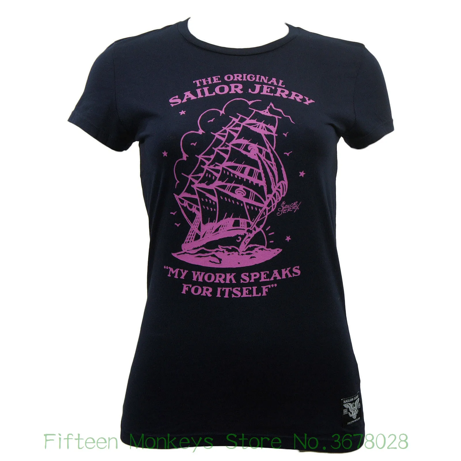 Women's Tee Sailor Jerry Tattoo Homeward Bound Navy Blue Girl Juniors Tee T-shirt S - Xl New Cotton Casual Tops clothing
Women's Tee Sailor Jerry Tattoo Homeward Bound Navy Blue Girl Juniors Tee T-shirt S - Xl New Cotton Casual Tops clothing
