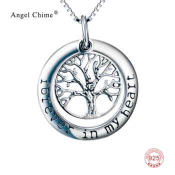 925 Sterling Silver Forever In My Heart Classic Tree Of Life Pendant Statement Necklace Luxury Jewelry Collier Kolye For Women
925 Sterling Silver Forever In My Heart Classic Tree Of Life Pendant Statement Necklace Luxury Jewelry Collier Kolye For Women