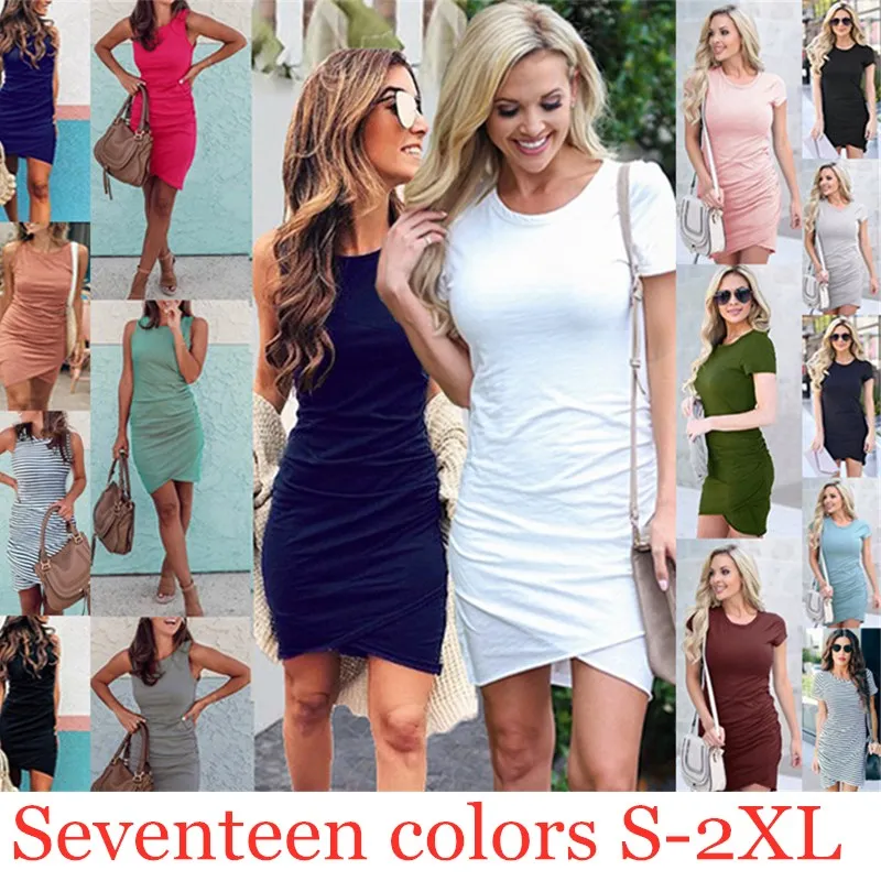 Sexy Summer Dress Casual Sleeve Short Sleeve Solid Bodycon Women Slim Party Dress Casual Beach Ladies Dresses Robe Vestido Basic
Sexy Summer Dress Casual Sleeve Short Sleeve Solid Bodycon Women Slim Party Dress Casual Beach Ladies Dresses Robe Vestido Basic