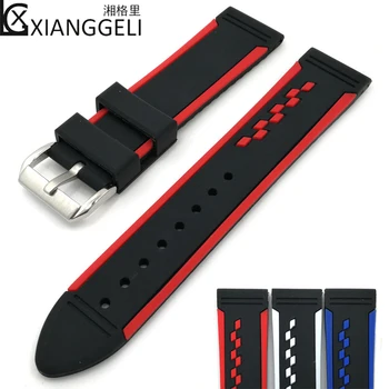 Watch Accessories Bicolor Waterproof Silicone Watch Band 20mm22mm24mm Steel Buckle Men's and Women's Outdoor Sports Watch Band
Watch Accessories Bicolor Waterproof Silicone Watch Band 20mm22mm24mm Steel Buckle Men's and Women's Outdoor Sports Watch Band