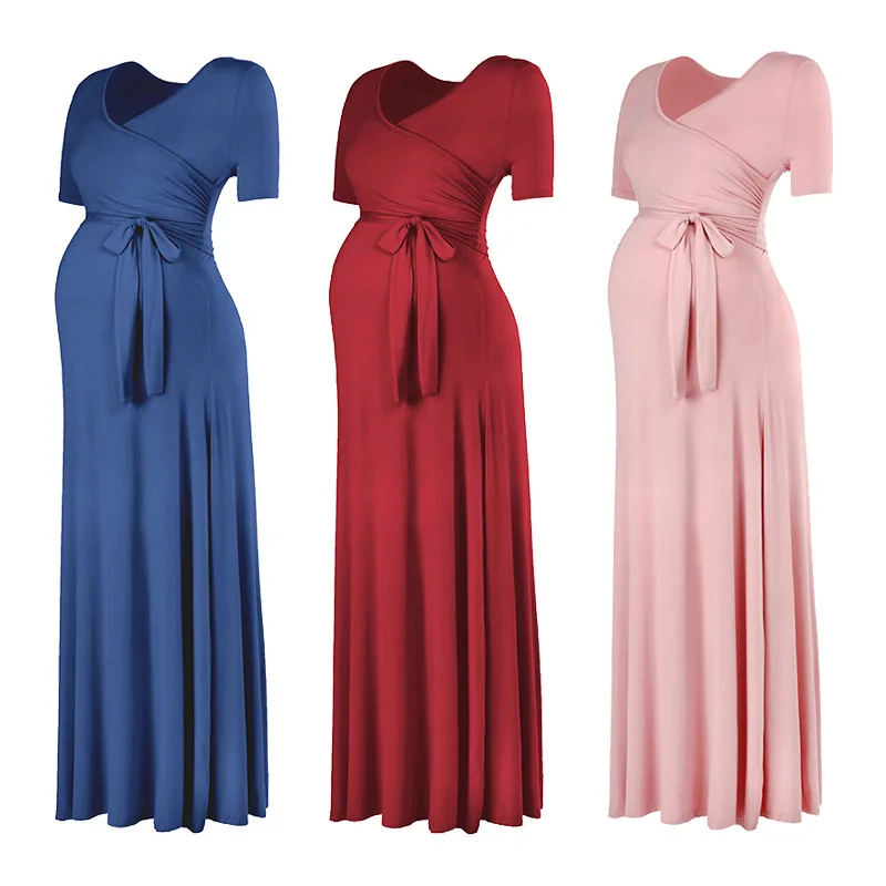 Maternity Breastfeeding Dresses 2019 Nursing Clothes Spring New Solid Color Wedding Dress Maternity Clothes with Adjustable Belt
Maternity Breastfeeding Dresses 2019 Nursing Clothes Spring New Solid Color Wedding Dress Maternity Clothes with Adjustable Belt