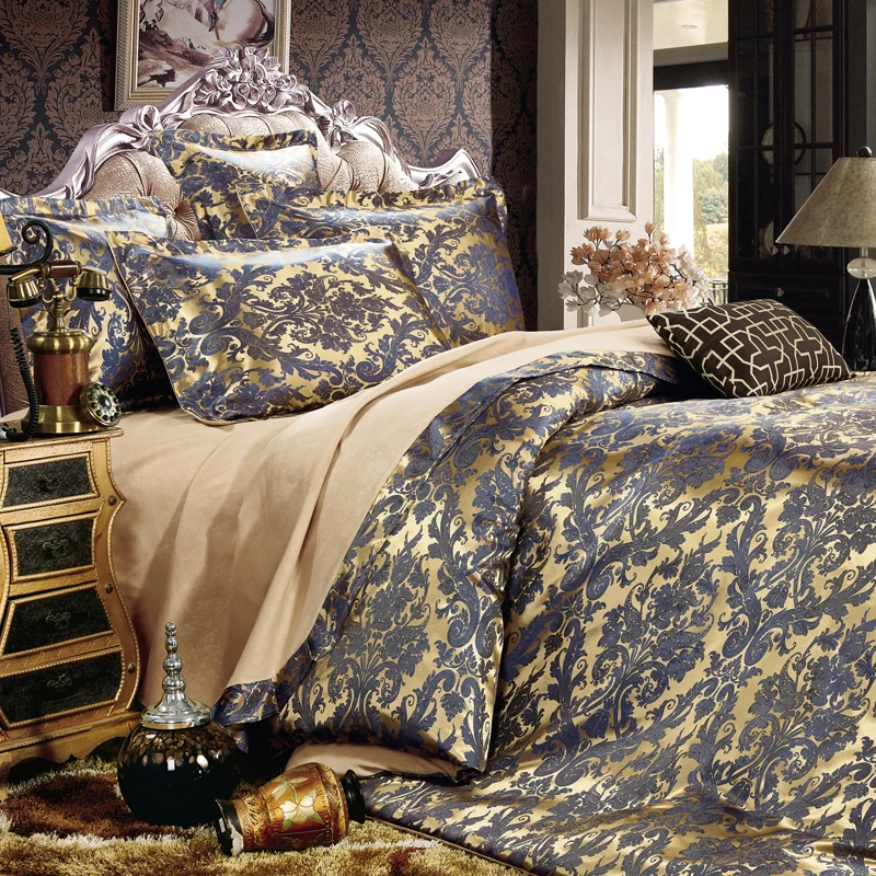 SleepWish Silk Linen Bedding Set Gold