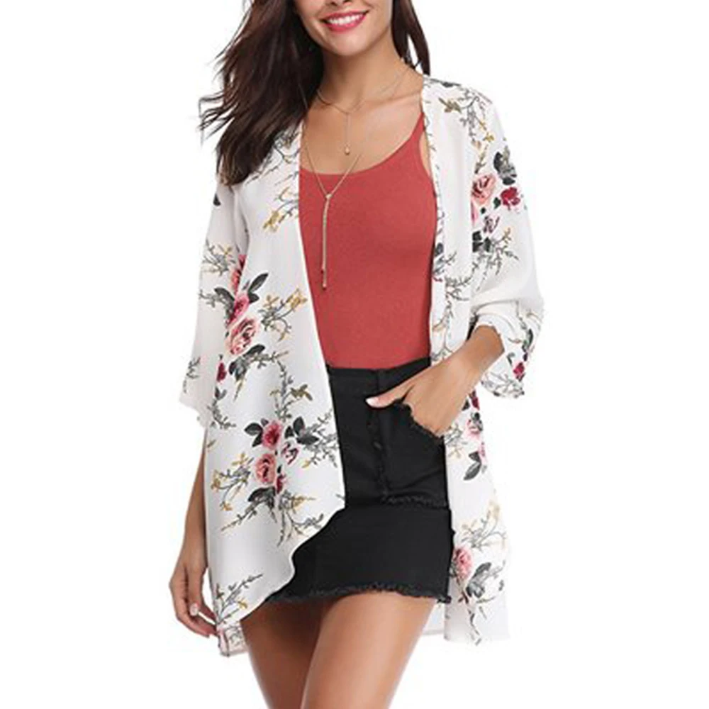 Kimono Cardigan Summer 3/4 Sleeve Floral Print Fashion Women Cardigan Streetwear Asymmetrical Women Vintage Loose Kimono H30
Kimono Cardigan Summer 3/4 Sleeve Floral Print Fashion Women Cardigan Streetwear Asymmetrical Women Vintage Loose Kimono H30
