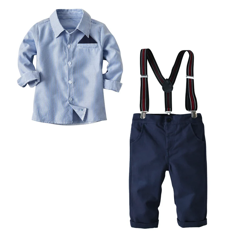 Boys Wedding Suit 2019 Spring Formal Gentleman 2pcs Shirt+Pant Suit Handsome Kids Clothes Cotton Set Children Striped Shirt Set
Boys Wedding Suit 2019 Spring Formal Gentleman 2pcs Shirt+Pant Suit Handsome Kids Clothes Cotton Set Children Striped Shirt Set