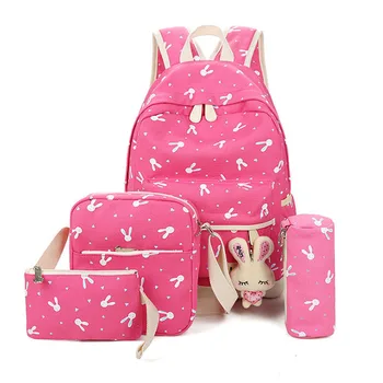 MVK 4Pcs/Sets Women Backpacks Cartoon Rabbit Schoolbags for Teenage Girls Students Canvas Children Mochila Feminina Escolar
MVK 4Pcs/Sets Women Backpacks Cartoon Rabbit Schoolbags for Teenage Girls Students Canvas Children Mochila Feminina Escolar