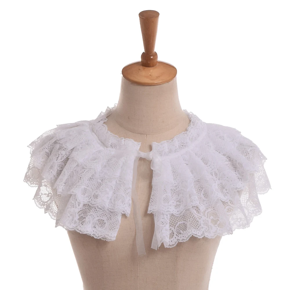 1pc Lolita Girls White Lace Detachable Collar Jabot Neckwear Victorian Mini Cape
1pc Lolita Girls White Lace Detachable Collar Jabot Neckwear Victorian Mini Cape