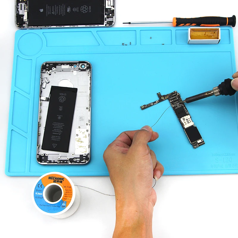 34x23cm Heat Insulation Silicone Pad with Screw Location Mat Electrical BGA Soldering Repair Station Maintenance Platform
34x23cm Heat Insulation Silicone Pad with Screw Location Mat Electrical BGA Soldering Repair Station Maintenance Platform