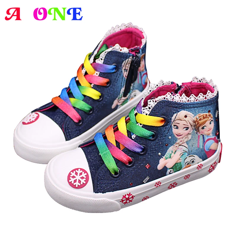 Spring fall denim faux crystal cartoon snowflake anna elsa baby girl lace up canvas kids boots children high cut Designer shoes
Spring fall denim faux crystal cartoon snowflake anna elsa baby girl lace up canvas kids boots children high cut Designer shoes