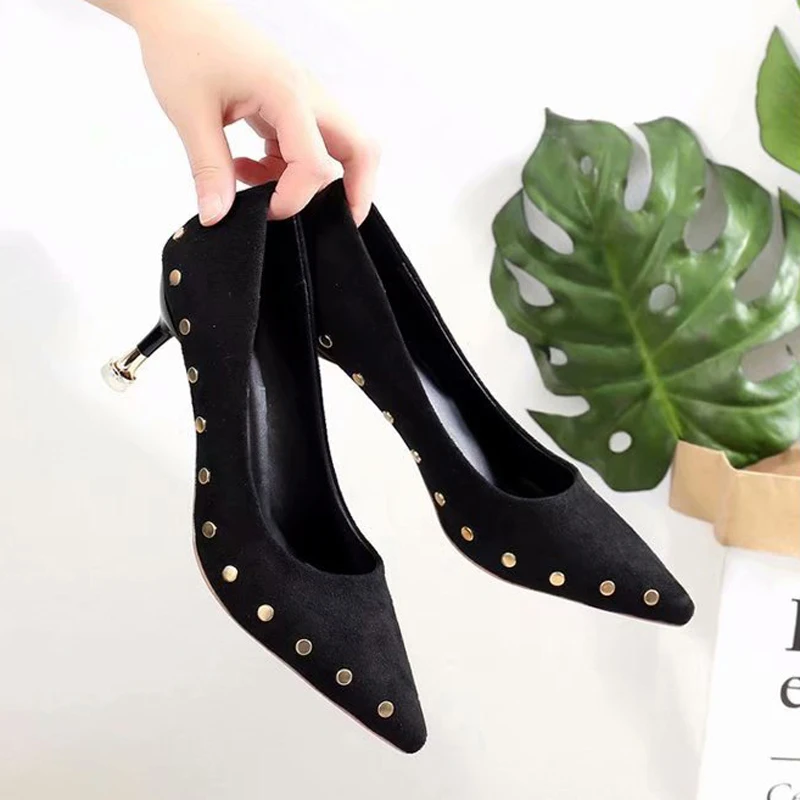 Khaki Black Casual Women's Shallow rivet Office Shoes New Thin Super High Heels 6.5cm Pointed Toe Women Pumps Fashion
Khaki Black Casual Women's Shallow rivet Office Shoes New Thin Super High Heels 6.5cm Pointed Toe Women Pumps Fashion