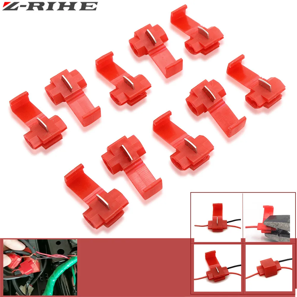 10 pcs Wire terminals quick wiring connector cable clamp for AWG 22-18 for Kawasaki for Yamaha for Ducati for suzuki bmw honda
10 pcs Wire terminals quick wiring connector cable clamp for AWG 22-18 for Kawasaki for Yamaha for Ducati for suzuki bmw honda