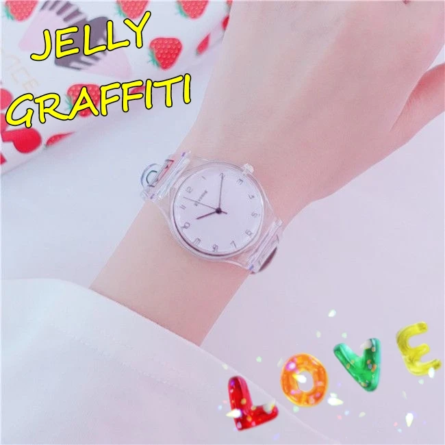 Dropshipping Women Watches Quartz Silicone Strap Jelly Transparent Students Clock Lovely Romantic Graffiti Relogio Feminino Gift
Dropshipping Women Watches Quartz Silicone Strap Jelly Transparent Students Clock Lovely Romantic Graffiti Relogio Feminino Gift