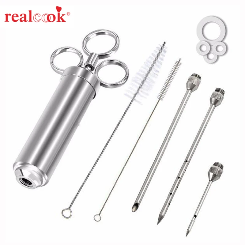 Food Flavor Seasoning BBQ Meat Syringe Marinade Injector Kit Durable Injection Gun with 2 Needles for Pork Chicken Turkey
Food Flavor Seasoning BBQ Meat Syringe Marinade Injector Kit Durable Injection Gun with 2 Needles for Pork Chicken Turkey