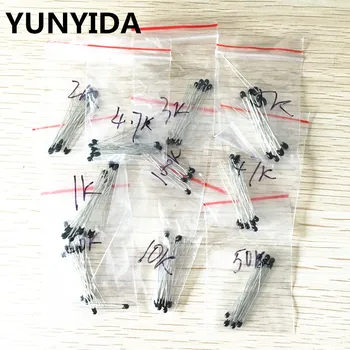 Free Shipping 100pcs=10value*10pcs NTC Thermistor Resistor Kit NTC-MF52AT 1K 2K 3K 4.7K 5K 10K 20K 47K 50K 100K +-5% 3950B
Free Shipping 100pcs=10value*10pcs NTC Thermistor Resistor Kit NTC-MF52AT 1K 2K 3K 4.7K 5K 10K 20K 47K 50K 100K +-5% 3950B