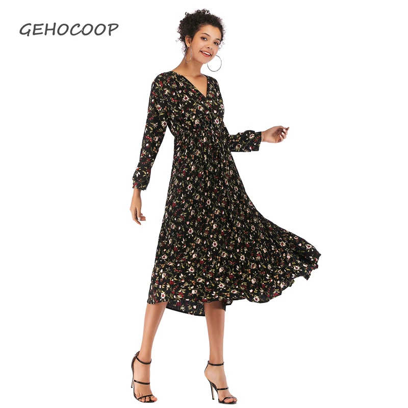 GEHOCOOP WOMEN DRESS VINTAGE ELEGANT FLORAL MIDI DRESS CHIFFON LONG SLEEVE A LINE DRESS VESTIDO AUTUMN ROBE PULL SUKIENKA ELBISE
GEHOCOOP WOMEN DRESS VINTAGE ELEGANT FLORAL MIDI DRESS CHIFFON LONG SLEEVE A LINE DRESS VESTIDO AUTUMN ROBE PULL SUKIENKA ELBISE