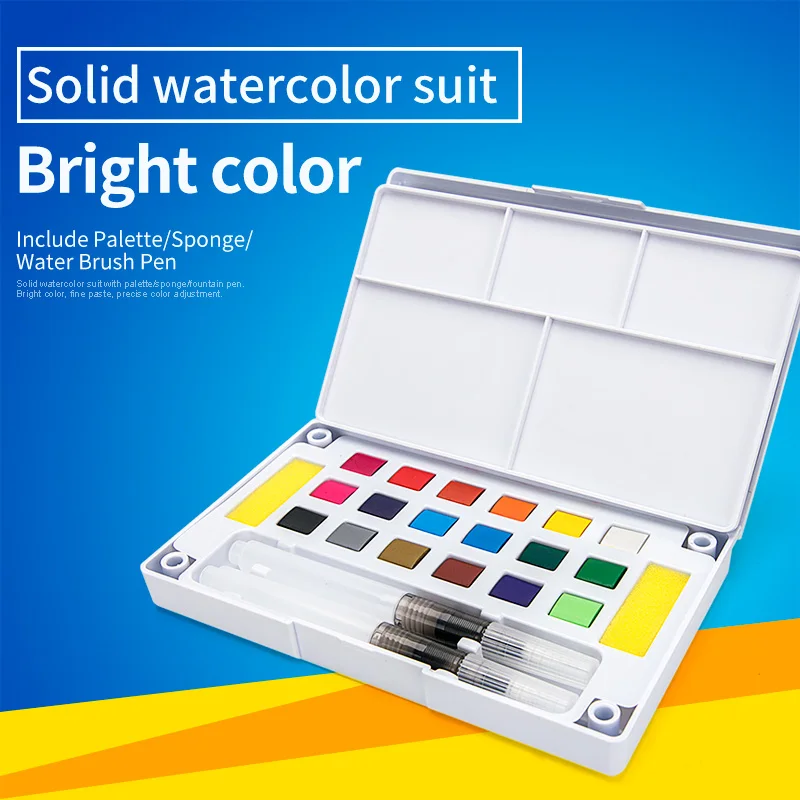 Bianyo 12/18/24/36Color Solid Watercolor Paints Set for Drawing Pigment Water Color With Water Brush Painting Set Art Supplies
Bianyo 12/18/24/36Color Solid Watercolor Paints Set for Drawing Pigment Water Color With Water Brush Painting Set Art Supplies