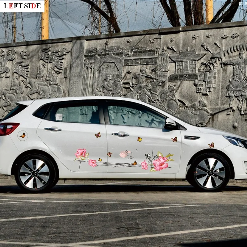 LEFT SIDE Car Stickers Pink Butterfly Car Charger Floral Body Stickers Graceful Pretty Flower Car-styling Waterproof Vinyl
LEFT SIDE Car Stickers Pink Butterfly Car Charger Floral Body Stickers Graceful Pretty Flower Car-styling Waterproof Vinyl