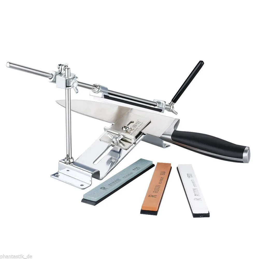 Knife Sharpener Professional Kitchen Stainless Steel Sharpening System Tools Fix-angle With 4 Stones Whetstone #10
Knife Sharpener Professional Kitchen Stainless Steel Sharpening System Tools Fix-angle With 4 Stones Whetstone #10