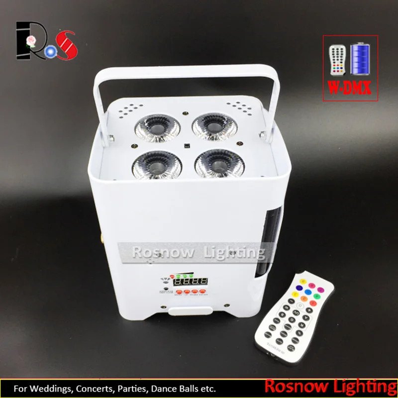 Rechargeable Battery 2.4G WDMX transceiver & IRC wireless RGBWA+UV 6in1 LED quad par 4 dj truss uplighting
Rechargeable Battery 2.4G WDMX transceiver & IRC wireless RGBWA+UV 6in1 LED quad par 4 dj truss uplighting