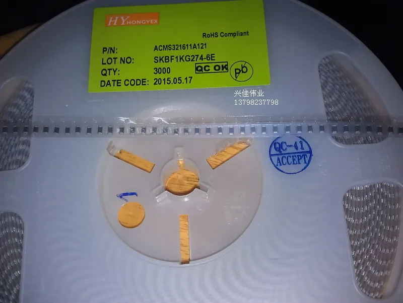 Bead 1206 package 120R large current part number ACMS321611A121 disc 3K = 180 yuan
Bead 1206 package 120R large current part number ACMS321611A121 disc 3K = 180 yuan