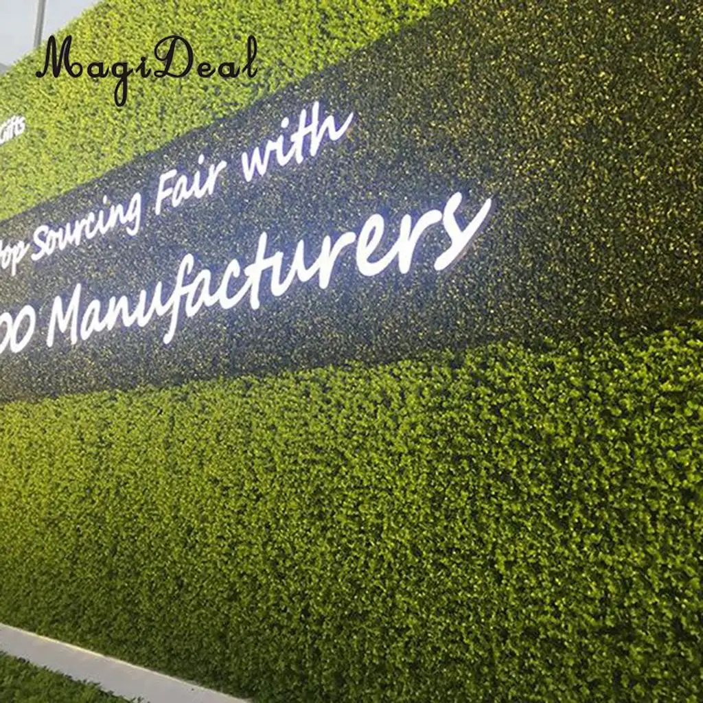 6 Pieces Artificial Green Grass Plant Berries Flower Wall Panels Wedding Party Foliage Pillar Main Road Decor