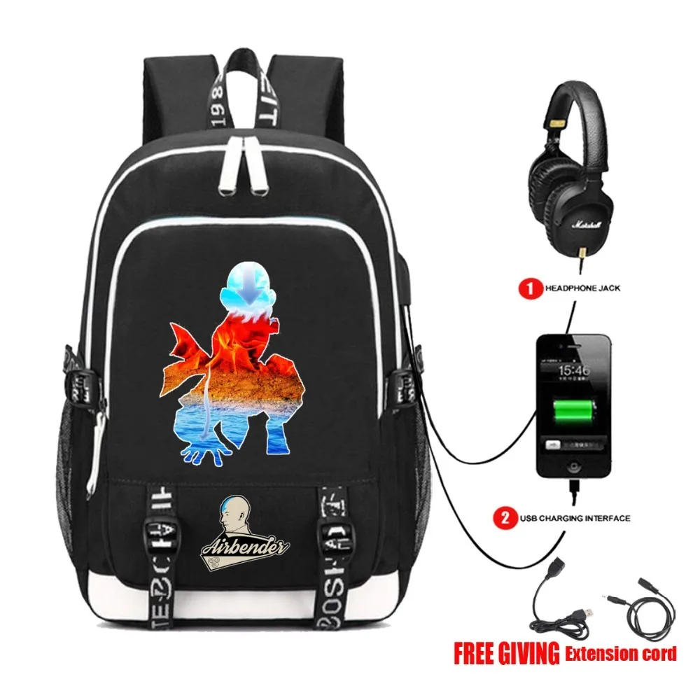 USB charging Headphone jack Teenagers men Shoulder Bag anime backpack Avatar student School bookbag 15 style
USB charging Headphone jack Teenagers men Shoulder Bag anime backpack Avatar student School bookbag 15 style