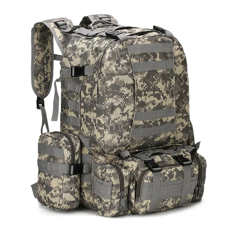 Large Capacity Molle Military Backpack Army Field Survival Camo Travel Bag Multifunction Double-shoulder ACU Backpack 55L
Large Capacity Molle Military Backpack Army Field Survival Camo Travel Bag Multifunction Double-shoulder ACU Backpack 55L