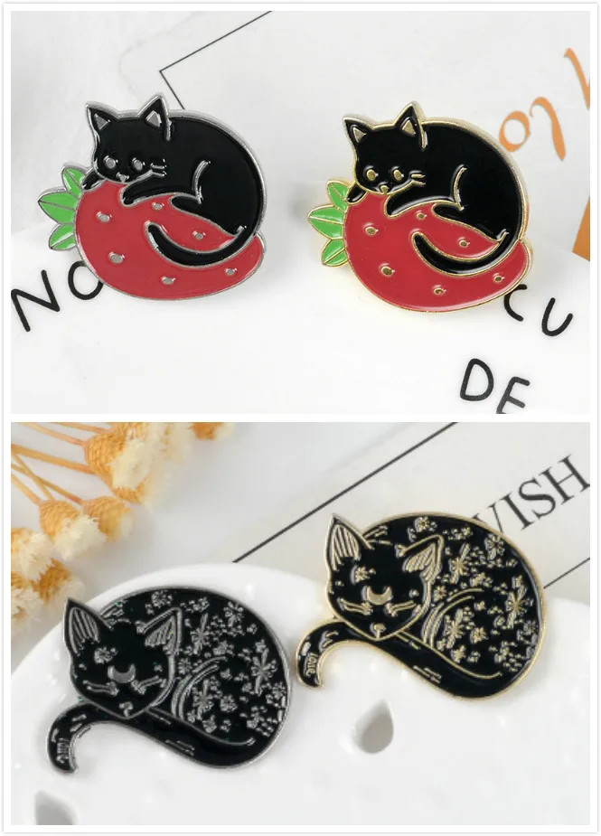 Witch cat pins Black cat Witchy Lapel pins Enamel pin Brooches for witches icon badges cartoon decoration Halloween jewelry2019
Witch cat pins Black cat Witchy Lapel pins Enamel pin Brooches for witches icon badges cartoon decoration Halloween jewelry2019