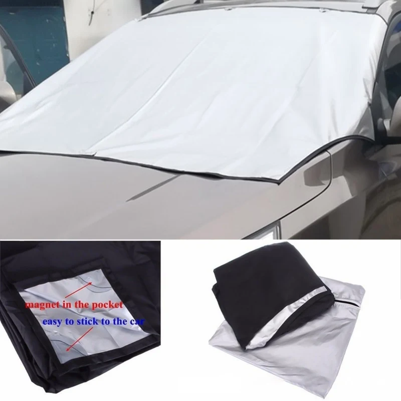 1Pcs Magnetic Car Front Windshield Snow Frost Cover Sun Snow Rain Anti-frost Protector Auto Windscreen Black Silver for SUV
1Pcs Magnetic Car Front Windshield Snow Frost Cover Sun Snow Rain Anti-frost Protector Auto Windscreen Black Silver for SUV