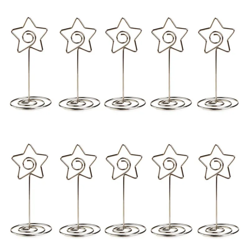 10pcs Metal Star Table Number Photo Holder Stands for Weddings Party Gatherings HOT SALE
10pcs Metal Star Table Number Photo Holder Stands for Weddings Party Gatherings HOT SALE