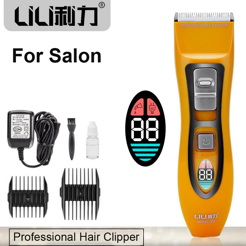 2019 Professional Electric Hair Clipper LCD Rechargeable Hair Trimmer For Barber Salon Ceramic Cutting Machine Fast charging 1hr
2019 Professional Electric Hair Clipper LCD Rechargeable Hair Trimmer For Barber Salon Ceramic Cutting Machine Fast charging 1hr