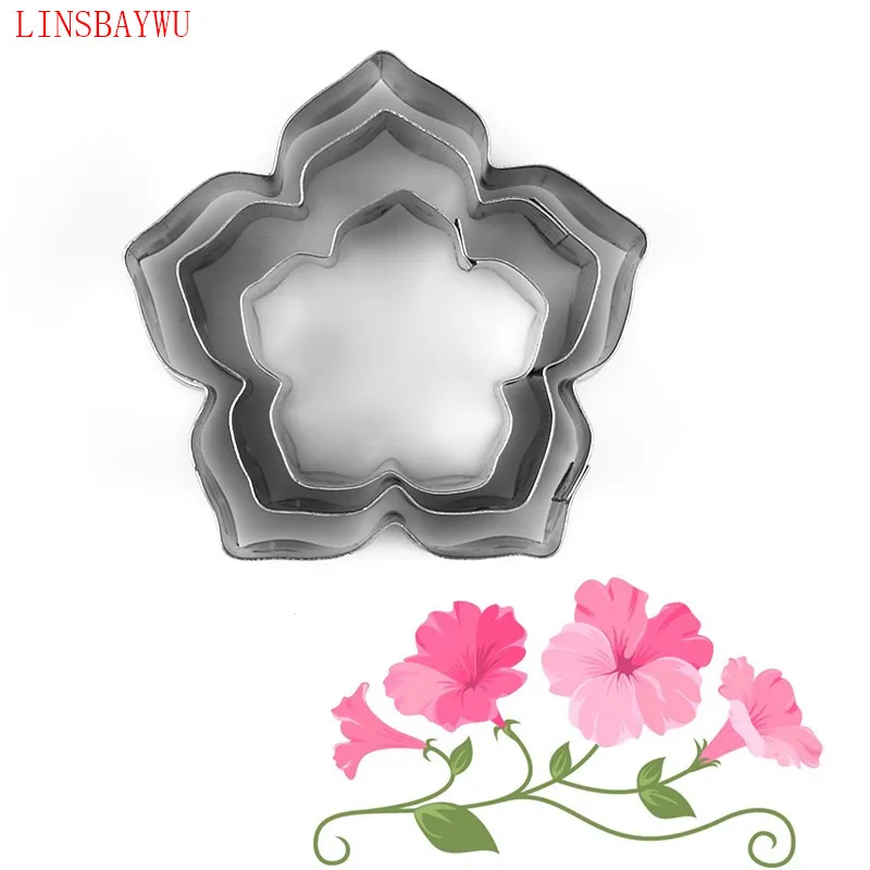 LINSBAYWU 3pcs/lot Beautiful Flower Cake Mold Stainless Steel Petunia Carnations Cosmos Cookie Cutter Fondant Cake Decoration
LINSBAYWU 3pcs/lot Beautiful Flower Cake Mold Stainless Steel Petunia Carnations Cosmos Cookie Cutter Fondant Cake Decoration